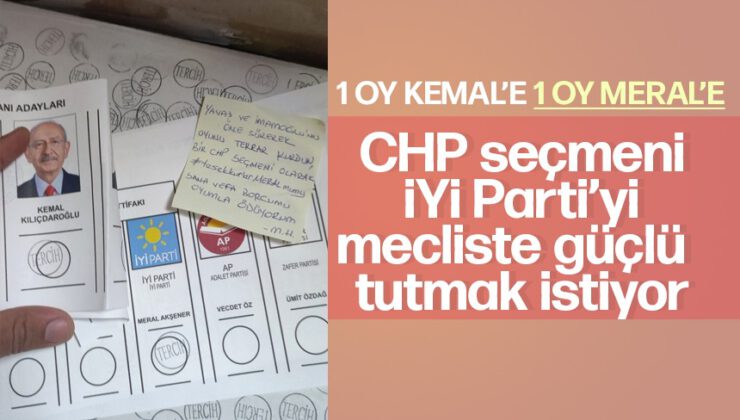 CHP SEÇMENİ TBMM’DE İYİ PARTİ’Yİ GÜÇLENDİRMEK İSTİYOR
