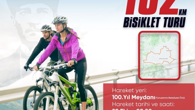Cumhuriyetin 102. yaşına 102 kilometrelik bisiklet turu