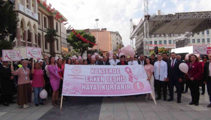 Kanserde erken teşhisin önemine dikkat çekmek için yürüdüler