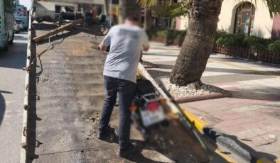 Manisa’da motosikletlere yaya yolu denetimi