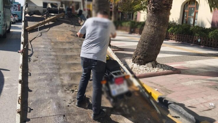 Manisa’da motosikletlere yaya yolu denetimi