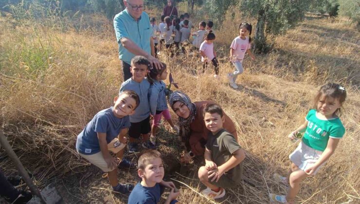 Minik öğrenciler fidan dikmeyi öğrendi
