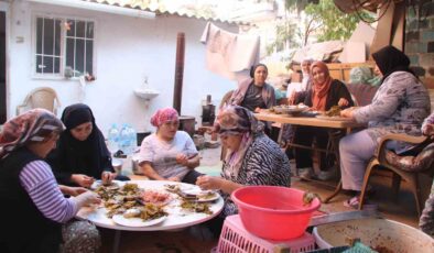 Turgutlulu kadınlar Gazze’ye destek için sarma sarıyor