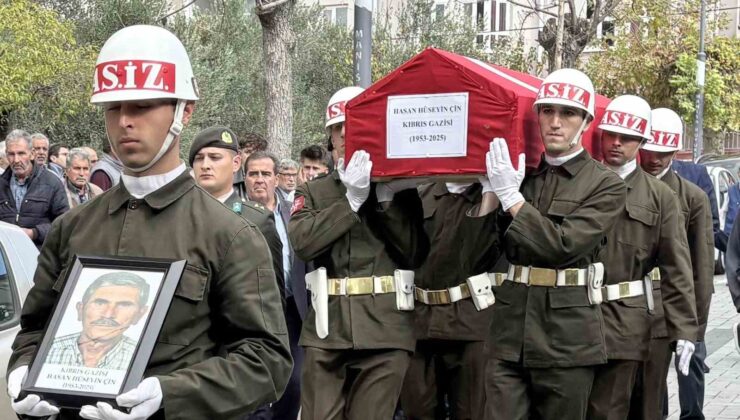 Kıbrıs Gazisi son yolculuğuna uğurlandı