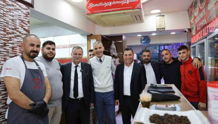 Komşu esnafın sorunlarını yerinde dinledi