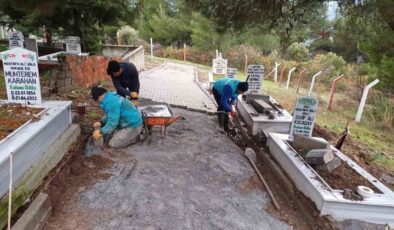 Manisa’da mezarlıklara kapsamlı bakım