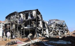 Başkan Şimşek’ten yangın çıkan TOKİ şantiyesinde inceleme