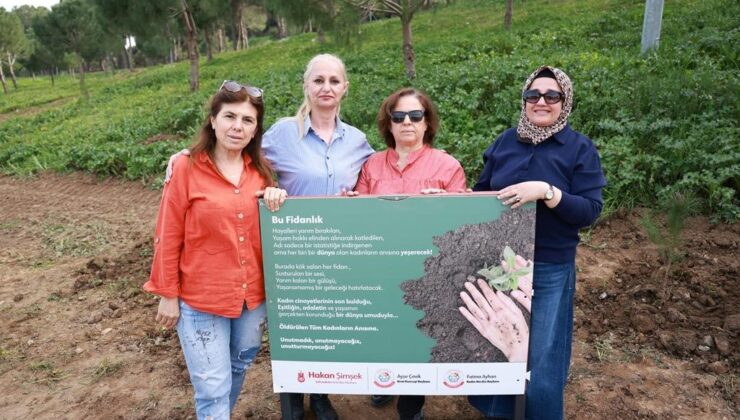 Cinayete kurban giden kadınlar anısına fidan dikildi