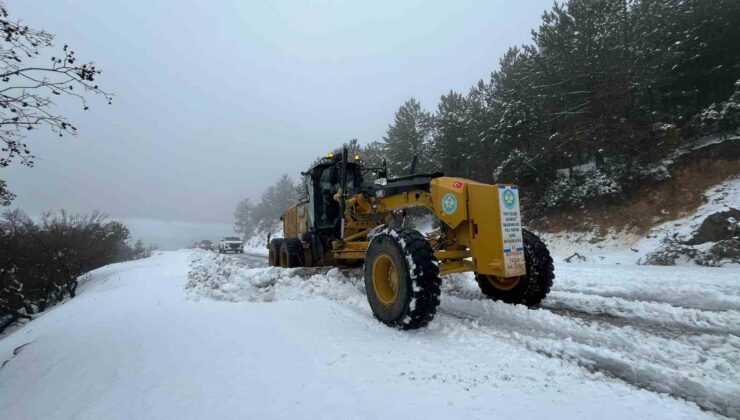 Spil Dağı Milli Parkında kar mesaisi