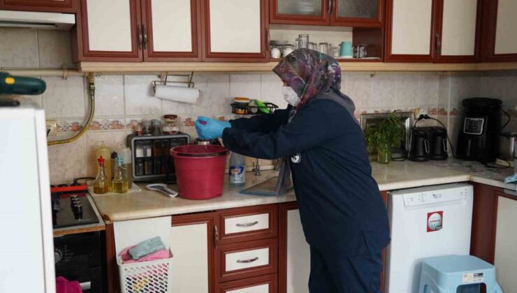 Başkan Balaban talimat verdi yaşlı kadının evi pırıl pırıl yapıldı