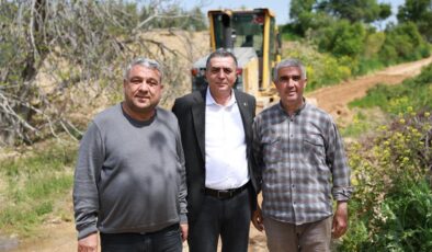 Başkan Şimşek ova yolu çalışmalarını sahada inceledi