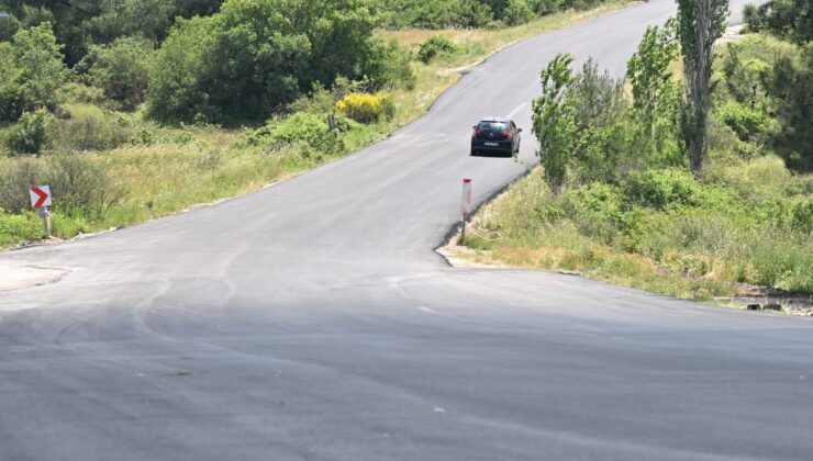 Büyüksümbüller ile Ortaköy arasındaki yol sıcak asfaltla yenilendi