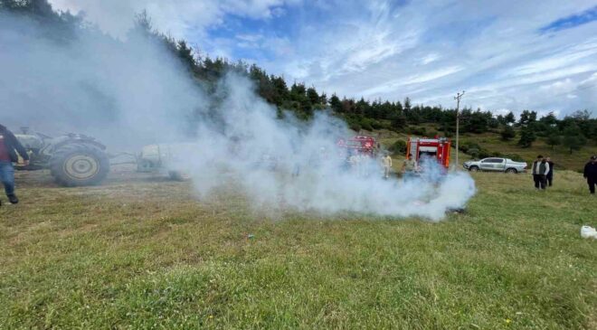 Manisa’da eş zamanlı yangın tatbikatı