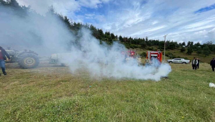 Manisa’da eş zamanlı yangın tatbikatı