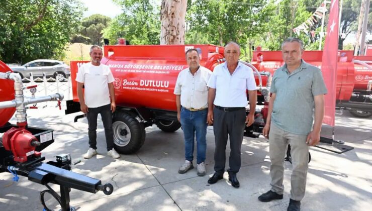 Sarıgöl’de üç mahalleye yangın tankeri desteği