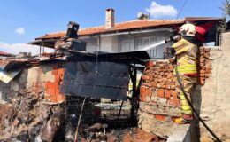 Bahçedeki fırında çıkan yangın paniğe neden oldu