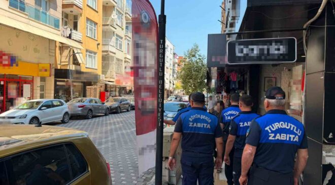 Turgutlu’da yol ve kaldırım işgallerine ortak denetim