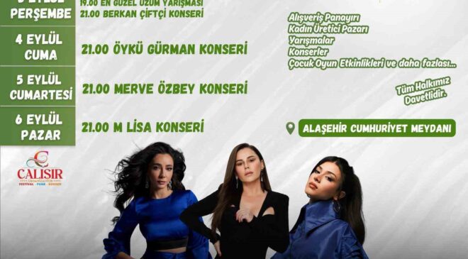 Alaşehir’de festival coşkusu başlıyor