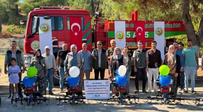 Gördes’te kadın üreticilere yüzde 100 hibeli çapa motoru desteği