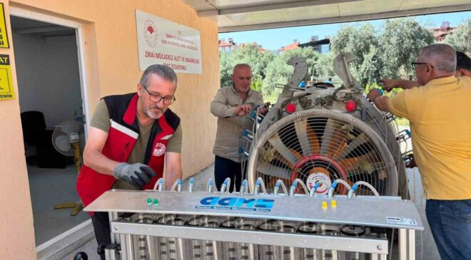 Sarıgöl’de ilaçlama makineleri için test istasyonu kuruldu