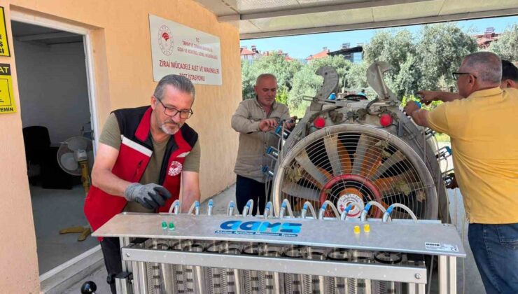 Sarıgöl’de ilaçlama makineleri için test istasyonu kuruldu