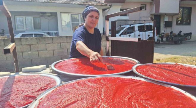 Sarıgöl’de kışlık salça hazırlıkları başladı