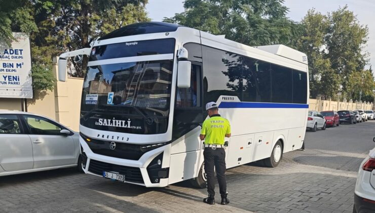 Salihli’de okul servislerine sıkı denetim