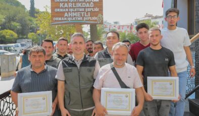 Turgutlu’daki yangın kahramanlarına teşekkür plaketi