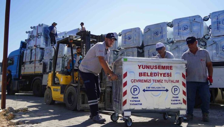 Yunusemre’de çöp konteynerleri yenileniyor