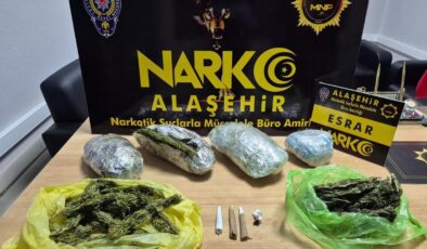 Alaşehir’de 1 kilo esrarla yakalanan şüpheli tutuklandı