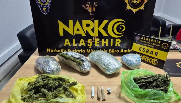 Alaşehir’de 1 kilo esrarla yakalanan şüpheli tutuklandı